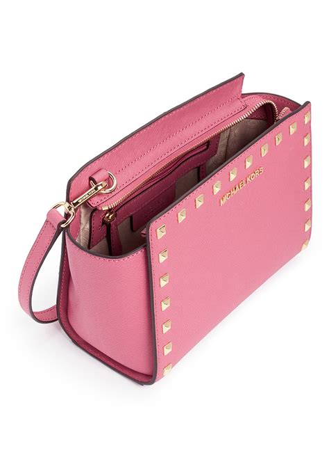 selma stud michael kors roze|Michael Kors selma bag.